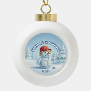 MAGA Sneeuwpop Trump Ornament - Patriotisch Ornam