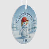 MAGA Snowman Trump Ornament  - Patriotic Ornament (voorkant)