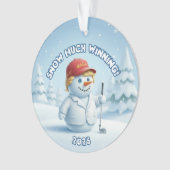 MAGA Snowman Trump Ornament  - Patriotic Ornament (voorkant)