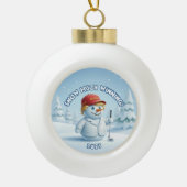 MAGA Snowman Trump Ornament  - Patriotic Ornament (Voorkant)