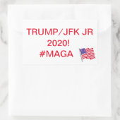 MAGA! STEM OP TRUMP/JFK JR 2020! RECHTHOEKIGE STICKER (Tas)
