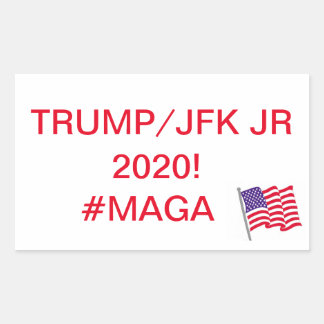 MAGA! STEM OP TRUMP/JFK JR 2020! RECHTHOEKIGE STICKER