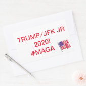 MAGA! STEM OP TRUMP/JFK JR 2020! RECHTHOEKIGE STICKER (Envelop)