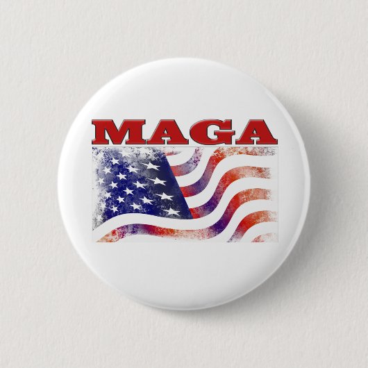 MAGA sterren en strepen Ronde Button 5,7 Cm (Voorkant)