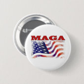 MAGA sterren en strepen Ronde Button 5,7 Cm (Voorkant /achterkant)