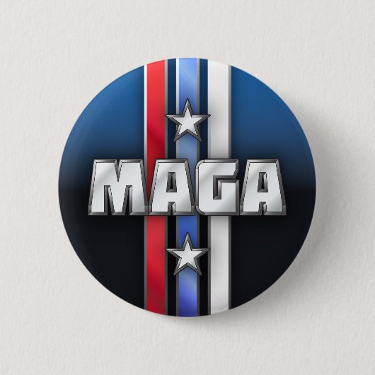 MAGA Sterren & Strepen maken Amerika weer geweldig Ronde Button 5,7 Cm (Voorkant)