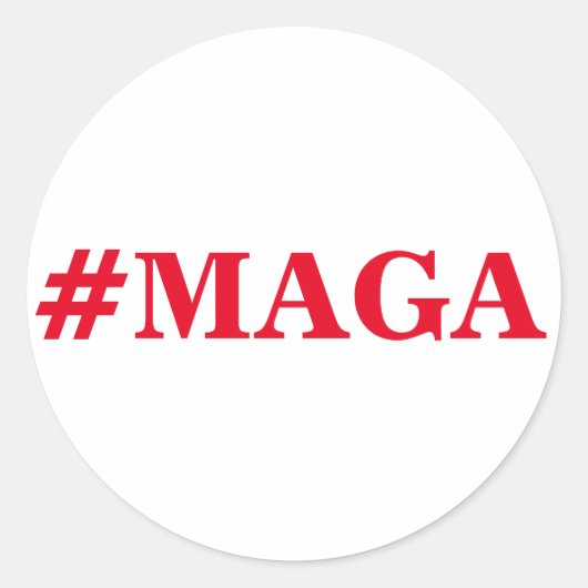#MAGA Sticker, maak Amerika weer groot. Ronde Sticker (Voorkant)