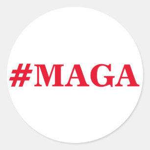 #MAGA Sticker, maak Amerika weer groot. Ronde Sticker