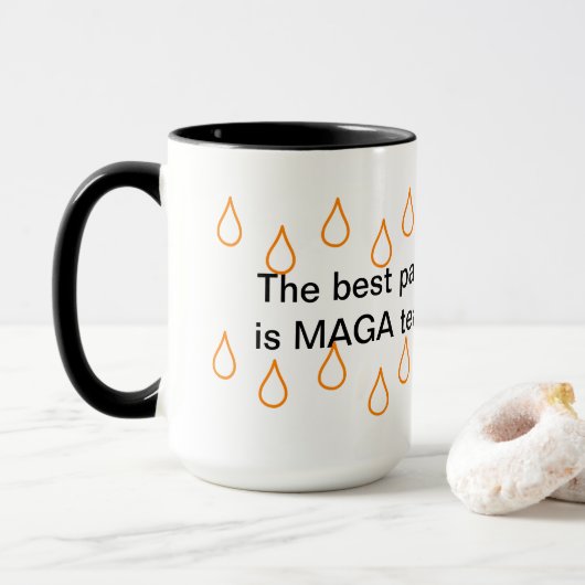 MAGA-tranen 15oz combinatiemogelijkheden Mok (Met donut)
