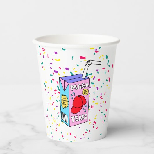 MAGA Tranen Feest Cups Papieren Bekers (Voorkant)
