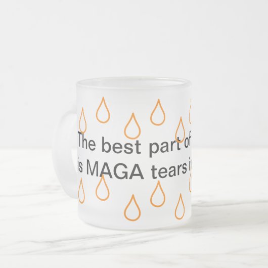 MAGA-tranen van 10 oz, gevriesdroogde Mok van glas (Voorkant links)