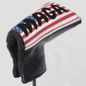 MAGA TRUMP AMERIKAANSE VLAG PUTTER GOLF HOOFD HOES GOLFHEADCOVER (3/4 voorkant)
