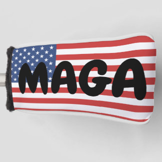 MAGA TRUMP AMERIKAANSE VLAG PUTTER GOLF HOOFD HOES GOLFHEADCOVER