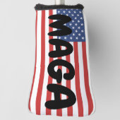 MAGA TRUMP AMERIKAANSE VLAG PUTTER GOLF HOOFD HOES GOLFHEADCOVER (Draai 90)