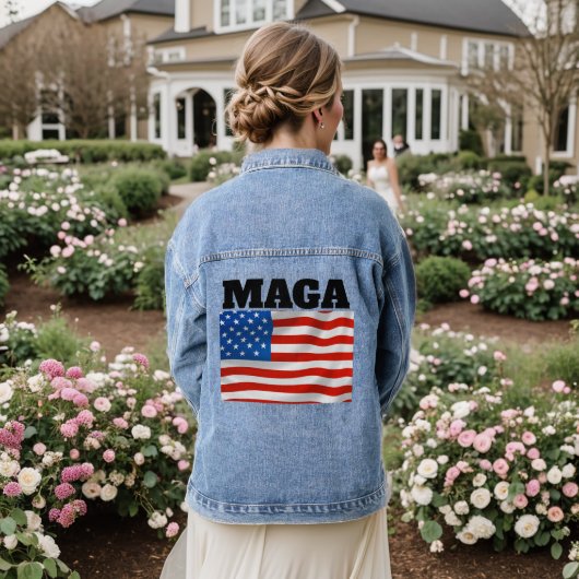 MAGA TRUMP DENIM JAS JACKET (Huwelijk Achterkant)