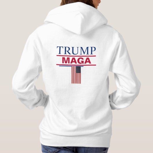 MAGA TRUMP Draai het moeras Hoodie (Achterkant)