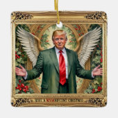 MAGA Trump Square  stijl aangepaste kerst Keramisch Ornament (Voorkant)