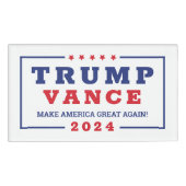 MAGA Trump Vance 2024: Wit Rood Blauw Verkiezingen Naambadge (Voorkant)