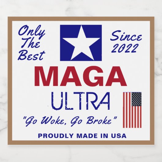 Maga Ultra Bier Etiket (Enkel label)
