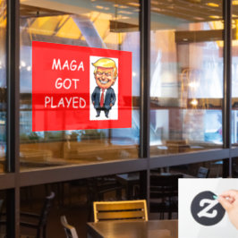 MAGA werd beetgenomen Raamsticker