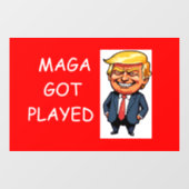 MAGA werd beetgenomen Raamsticker (Vel)