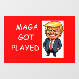 MAGA werd beetgenomen Raamsticker