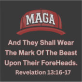 MAGA Window Decal – Openbaringen 13:16-17 Sticker (Voorkant)
