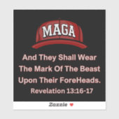 MAGA Window Decal – Openbaringen 13:16-17 Sticker (Vel)