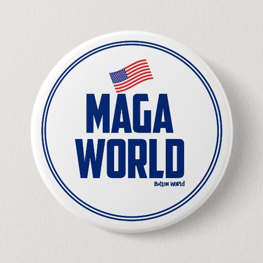 MAGA World Ronde Button 7,6 Cm (Voorkant)