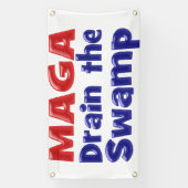 MAGA Zuig het moerasblauwe moeras rood op Spandoek (Verticaal)