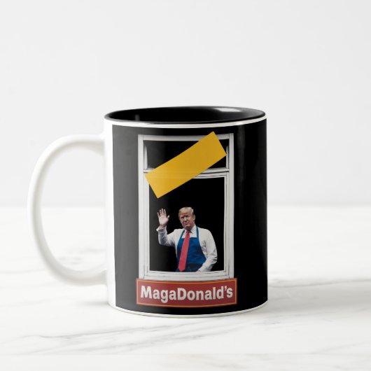 Magadonalds Trump 2024 Tweekleurige Koffiemok (Links)