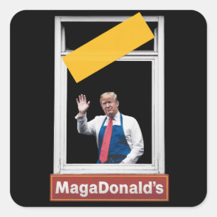 Magadonalds Trump 2024 Vierkante Sticker