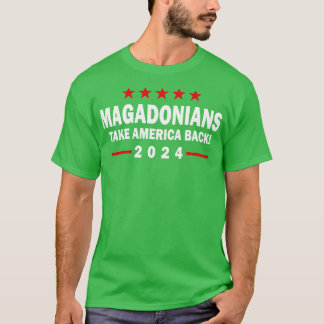 Magadonians 2024 Neem Amerika terug T-shirt