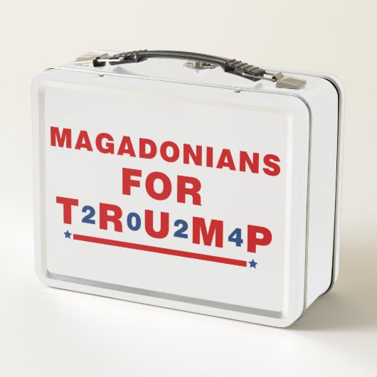 Magadonians voor Trump 2024 Red Blue Star (Achterkant)