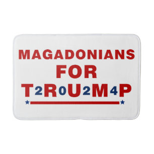 Magadonians voor Trump 2024 Red Blue Star Badmat