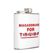 Magadonians voor Trump 2024 Red Blue Star Heupfles (Rechts)