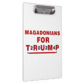 Magadonians voor Trump 2024 Red Blue Star Klembord (Rechts)