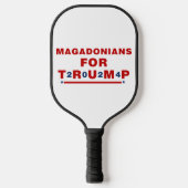 Magadonians voor Trump 2024 Red Blue Star Pickleball Paddle (Voorkant)