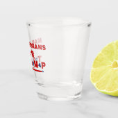 Magadonians voor Trump 2024 Red Blue Star Shot Glas (Rechts)