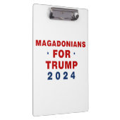 Magadonians voor Trump 2024 Rood Blauw Klembord (Rechts)