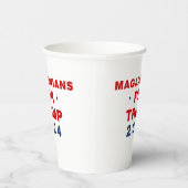 Magadonians voor Trump 2024 Rood Blauw Papieren Bekers (Rechts)