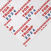 Magadonians voor Trump 2024 Rood Blauw Tissuepapier (Detail)