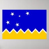 Magallanes, Chili, Antarctica-vlag Poster (Voorkant)