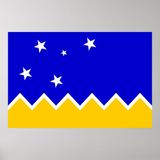 Magallanes, Chili, Antarctica-vlag Poster (Voorkant)