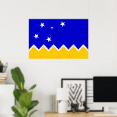 Magallanes, Chili, Antarctica-vlag Poster (Thuiskantoor)