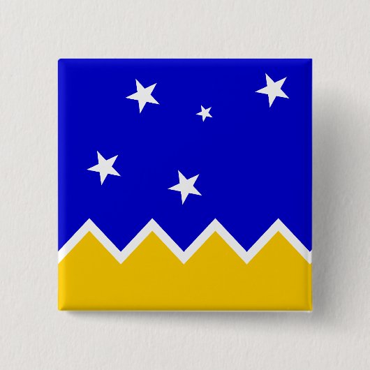 Magallanes, Chili, Antarctica-vlag Vierkante Button 5,1 Cm (Voorkant)