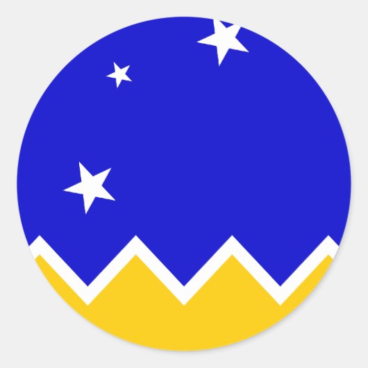 Magallanes, Chili, Chili Ronde Sticker (Voorkant)