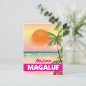Magaluf Majorca strand reisposter Briefkaart (Staand voorkant)