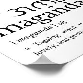 Maganda Definitie Wandkunst Filipijnse Cadeau Post Poster (Hoek)