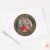 MAGAnificent Christmas Santa Claus Trump MAGA Ronde Sticker (Envelop)
